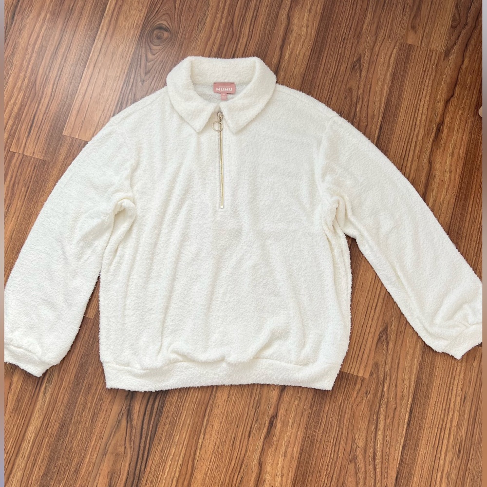 Show Me Your MuMu Sadie Pullover Sweater,White,Size Medium, Brand New Never Worn